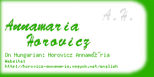 annamaria horovicz business card